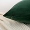Velvet Decorative Throw Pillow Covers Cushion Cover Pillow Case for Sofa Couch Bed Chair,Soft Square Dark Green Throw Pillows 18x18 Inch,Set of 2